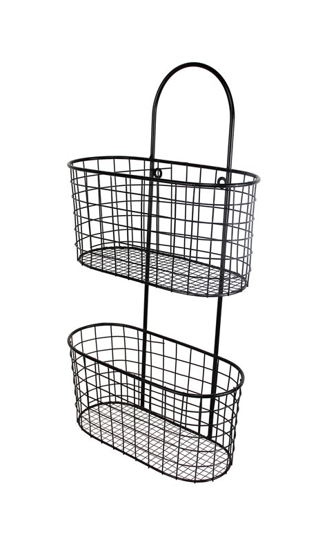Wall baskets are a fun way to add texture to your empty home or office walls. Cheungs 15" x 27.5" x 6.5" Metal Wall Hanging Storage ...