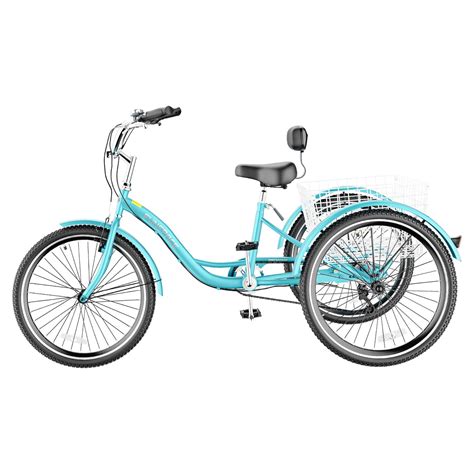 Mooncool Adult Tricycles 7 Speed 26 Inch 3 Wheel Bikes Three Wheeled Bicycles Cruise Trike