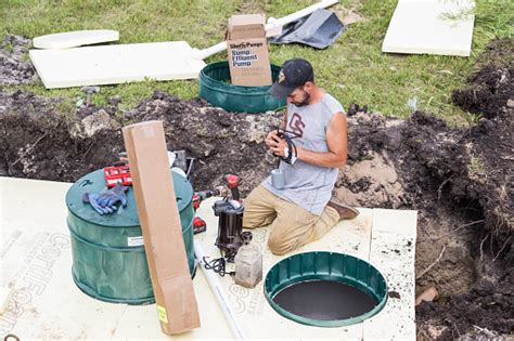 It is in the homeowner's best interest to properly maintain the. Mound Septic System Installation Stock Photo - Download ...
