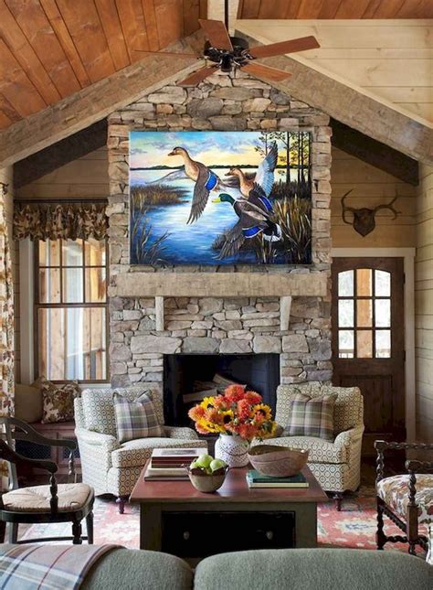 60 Stunning Log Cabin Homes Fireplace Design Ideas 60 Home Fireplace