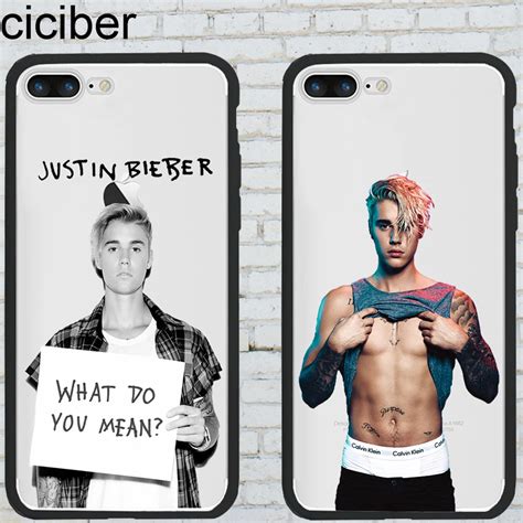 ciciber phone cases justin bieber pattern for iphone 6 6s 7 8 plus x hybrid silicone matte hard