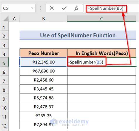 How To Convert Peso Number To Words In Excel With Easy Steps