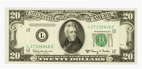 20 1950e Federal Reserve Note 20 Dollar Bill Transparent Hd Png