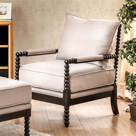 Furniture Of America Foa Sybil Cm Ac6140bg Accent Chair Beige Del