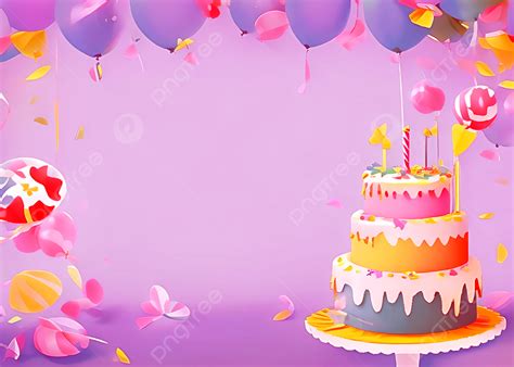 Fondo De Fiesta Púrpura Rosa Cumpleaños Cumpleaños Pastel Pastel De Cumpleaños Imagen de