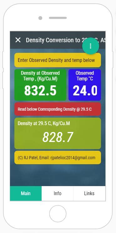 Patels Density Conversion App For Petroleum Products From Observed