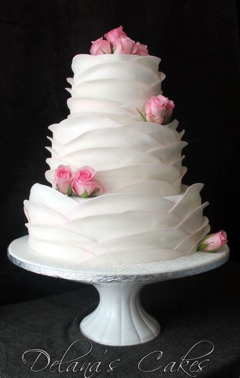 Delanas Cakes Romantic Large Ruffles Wedding Cake