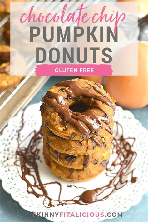 More easy keto dessert recipes Healthy Chocolate Chip Pumpkin Donuts! Made oil free ...