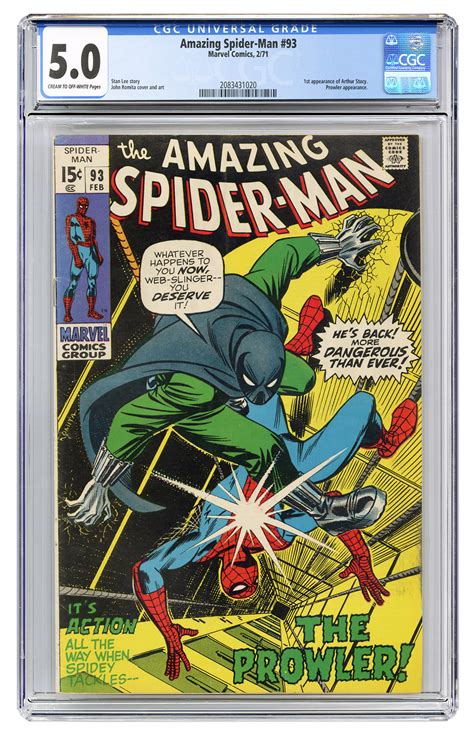Lot Detail Amazing Spider Man 93 Marvel Comics 1971 Cgc 50 Graded