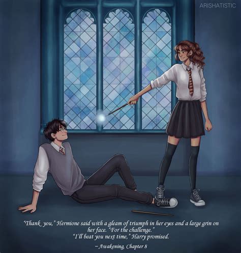 Arisha — Cover Art I Did For The Harry Hermione Fanfiction Harry And Hermione Harmony