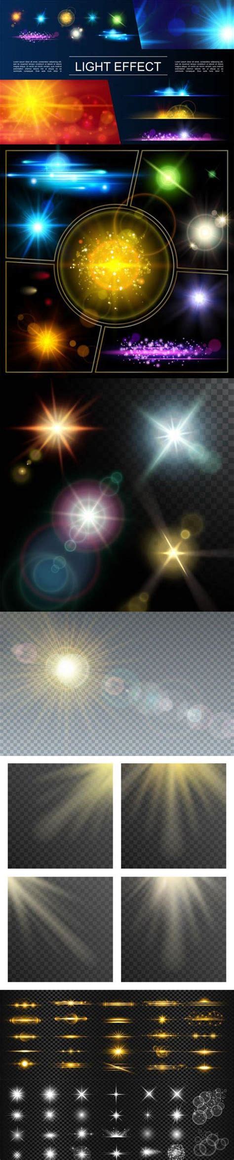 8 Realistic Light Effects Vector Templates Daz3d And Poses Stuffs