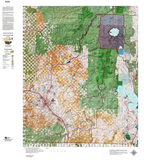 Oregon Hunting Unit 30 North Rogue Land Ownership Map Huntdata Llc