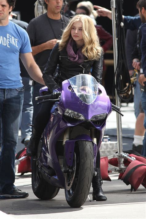 Kick Ass 2 Hitgirl On Purple Ducati Favorite Tv Shows Pinterest