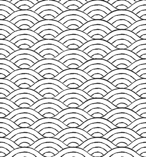 Premium Vector Black And White Waves Seamless Pattern