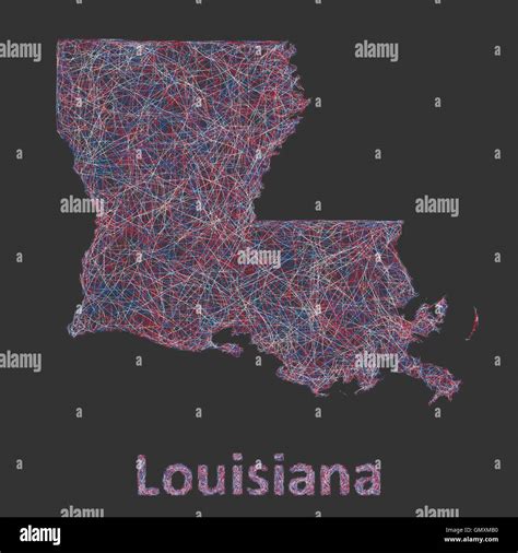 Louisiana Line Art Map Stock Vector Image And Art Alamy