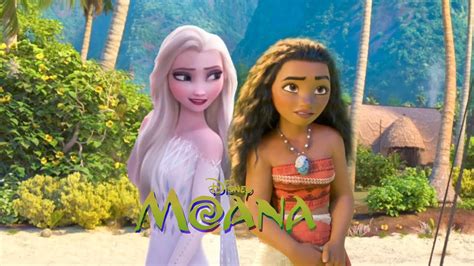 Moana And Elsa Become Friends Forest Spirit Frozen Fanmade Scene Youtube