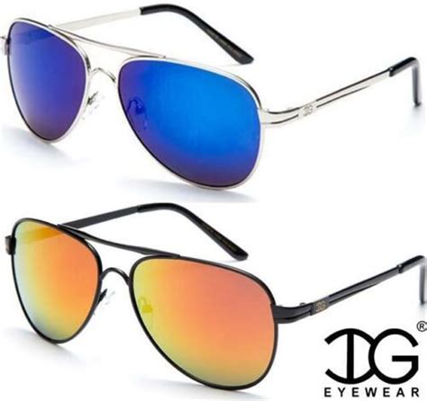 men s pilot mirrored sunglasses designer retro brow bar metal large women s ig® ebay