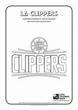Coloring Nba Logos Teams Cool Clippers Basketball Sheets Warriors Golden State sketch template