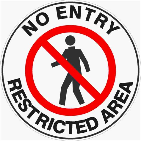 No Entry Restricted Area Floor Marker Buy Now Discount Safety