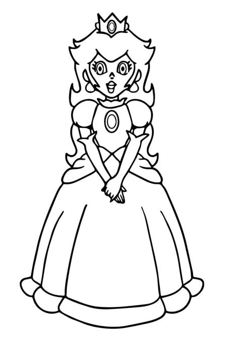 Princess Peach Coloring Pages Coloring Cool