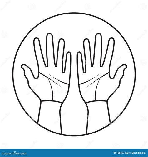 Palmistry Human Hand Vector Illustration 79039190