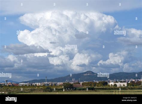 Storm Clouds Near Barcelona Spain Stock Photo Alamy