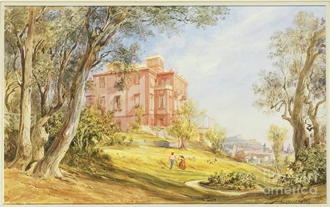 Villa Madama Rome Painting By Jacques Guiaud Fine Art America