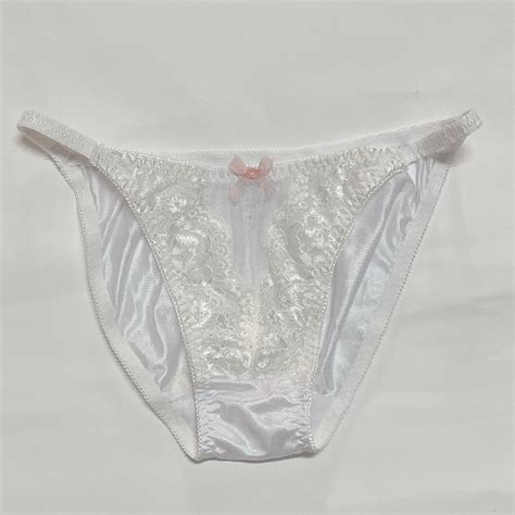 Vintage Panties Japanese White Panty Bikini Nylon Lace Sheer Low Waist Sz5 Ebay