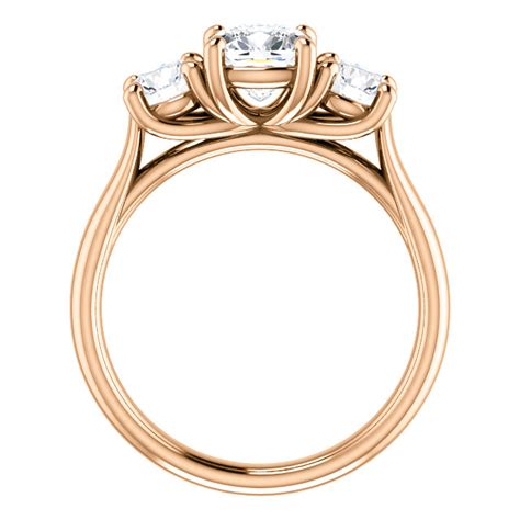 3 Stone Rose Gold Engagement Ring Colorado Springs