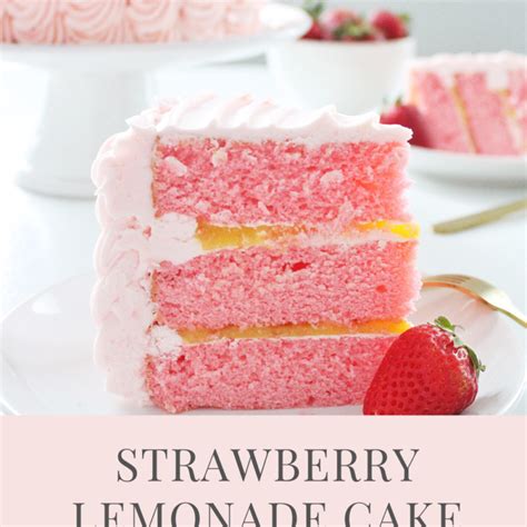 Strawberry Lemonade Cake With Sweet And Tart Lemon Curd Filling Cake