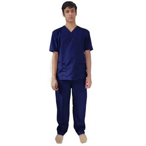 Blue Mens Hospital Uniform Scrubs Nurse Uniform Patient Uniform