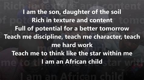I Am An African Child Youtube