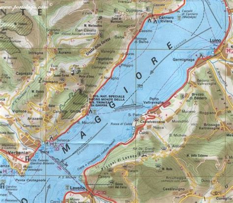 Lago Maggiore Cartina Confini Carta Geo Europa