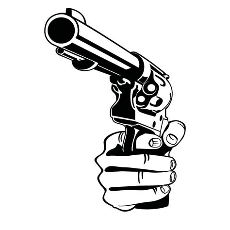 Gun Revolver Military Wall Sticker Decal World Of Wall Stickers