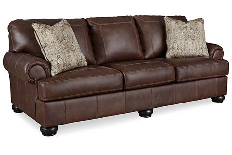Ashley Furniture Brown Leather Couch Signature Design By Ashley