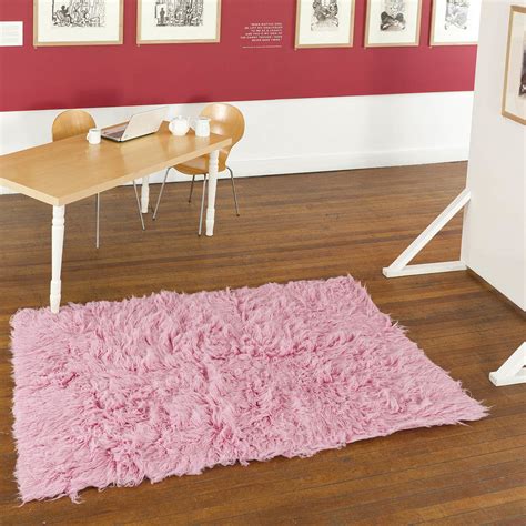 flokati rug 1400g m2 60x120cm pink sku pi141 the real rug company