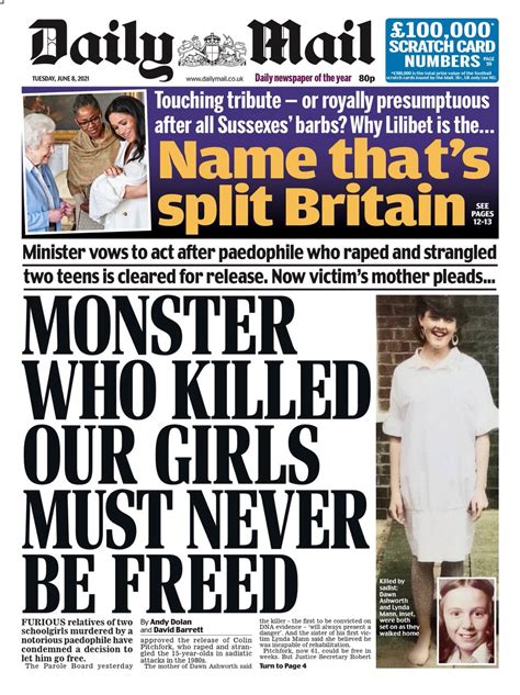 daily mail front page 8th of june 2021 tomorrow s papers today