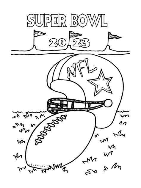 Super Bowl 2023 Player Coloring Page Free Printable Coloring Pages