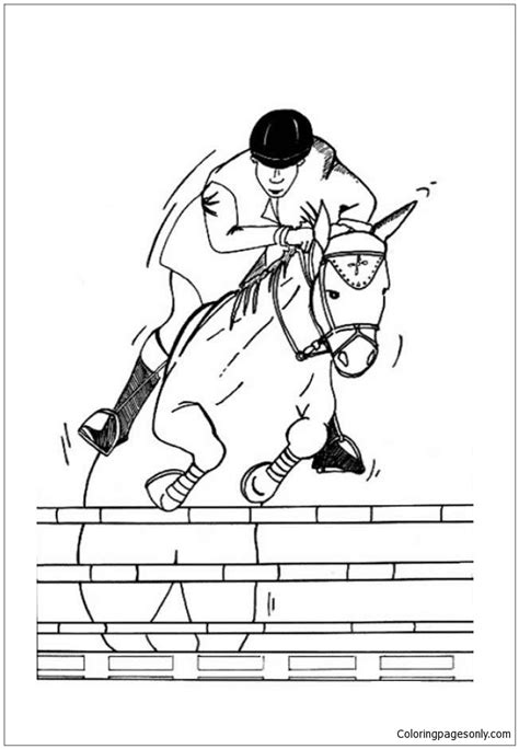 While i am here, the city is safe! Jockey Coloring Page - Free Coloring Pages Online