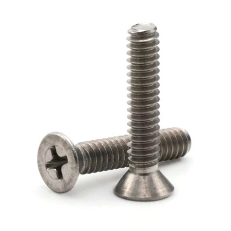 10 24 X 78 Flat Head Machine Screws Phillips Drive Stainless Steel