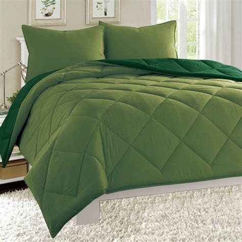 Dayton 3 Piece Reversible Comforter Set Hunter And Sage Green