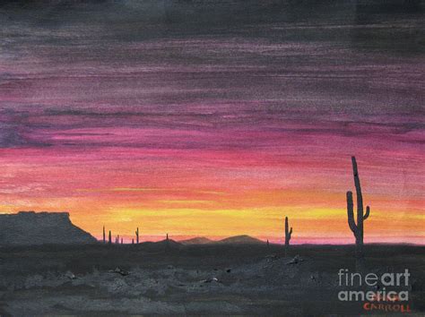 Desert Sunrise Painting By Dana Carroll Fine Art America