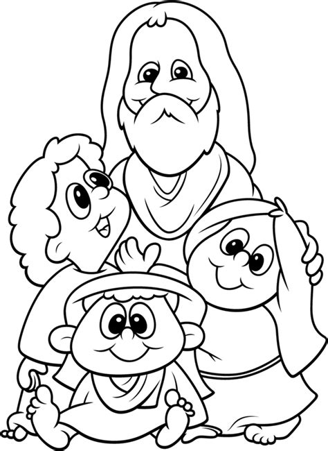 Embrace The Message Of Love Jesus Loves The Children Coloring Page