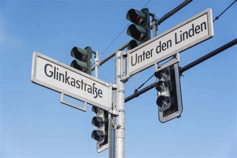Street Signs Traffic Lights Berlin Stock Photos Free And Royalty Free