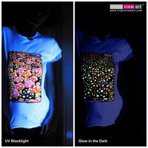 Mushrooms Uv Blacklight Fluorescent And Glow In The Dark Phosphorescent