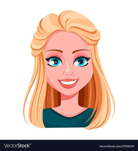 Face Expression Beautiful Blonde Woman Royalty Free Vector