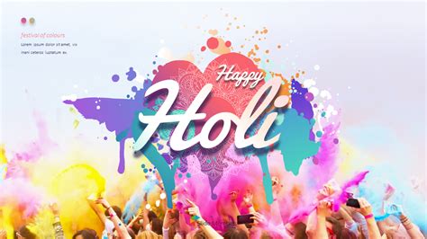 Colorful Holi Ppt Background Designs For Your Presentations