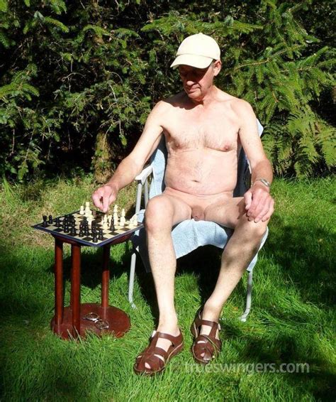 Outdoor Giant Chess Nude Chess Players