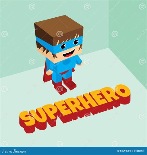 Amazing Superhero Isometric Theme Stock Vector Illustration Of