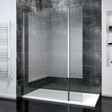 ELEGANT 800mm Easy Clean Walk In Wetroom Shower Enclosure 8mm Glass